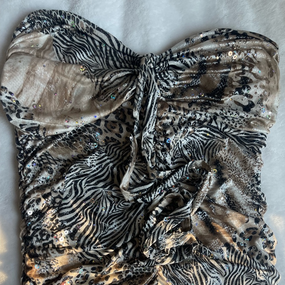 Y2K cheetah print top